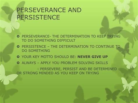 persistence vs perseverance meaning